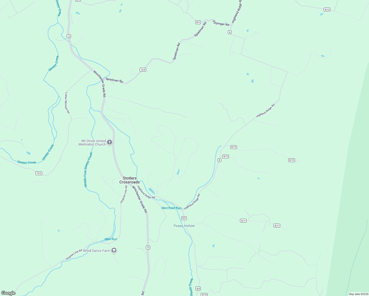 map of restaurants, bars, coffee shops, grocery stores, and more near 567 Oak Hill Road in Berkeley Springs