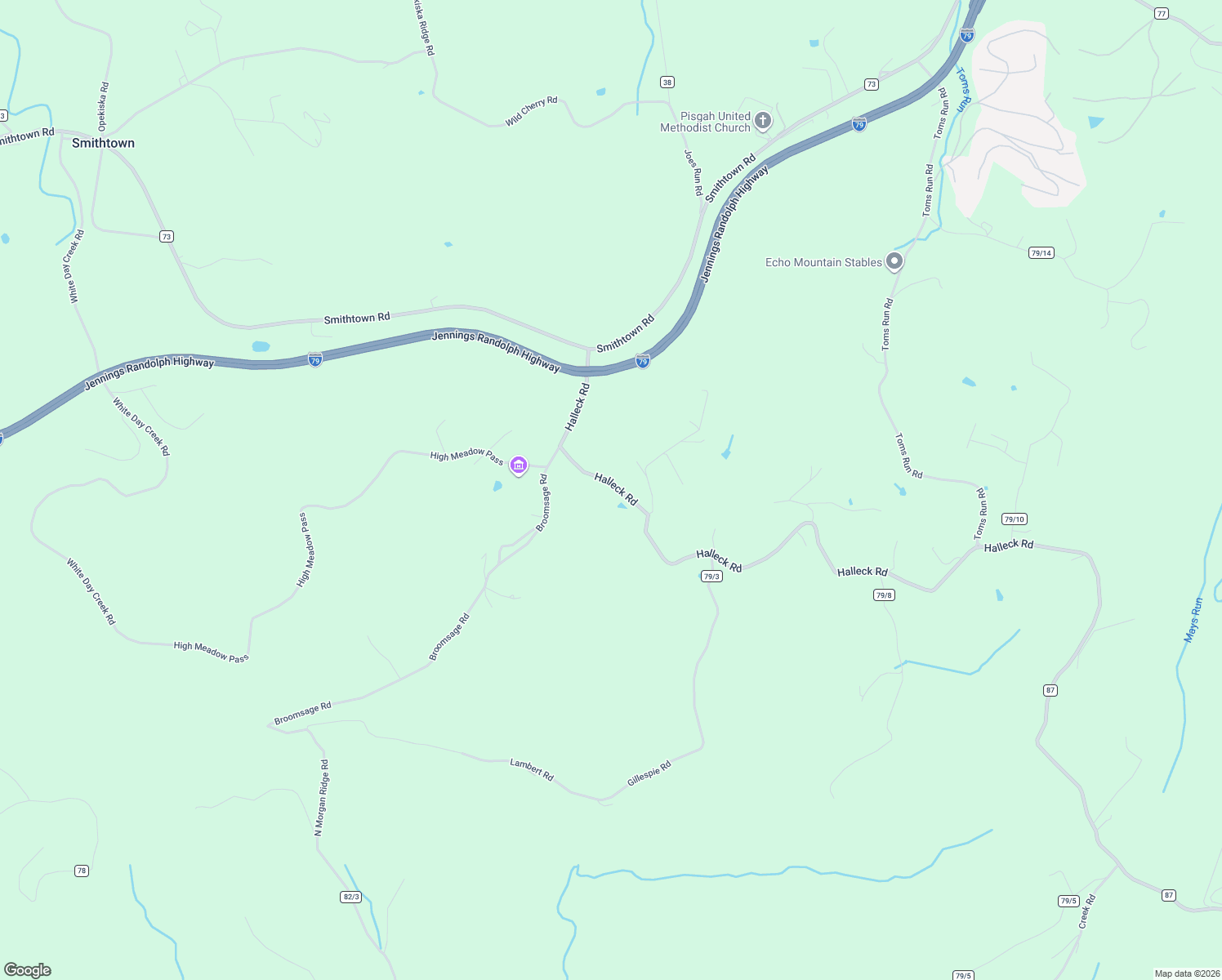 map of restaurants, bars, coffee shops, grocery stores, and more near 202 Halleck Road in Fairmont