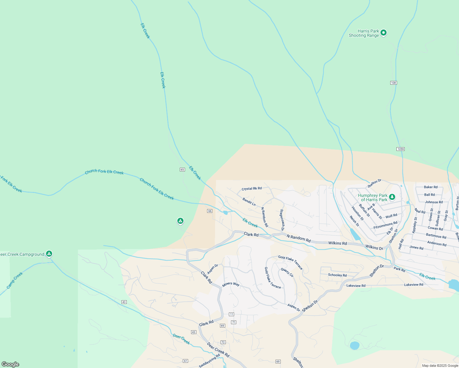 map of restaurants, bars, coffee shops, grocery stores, and more near 275 Bandit Lane in Bailey