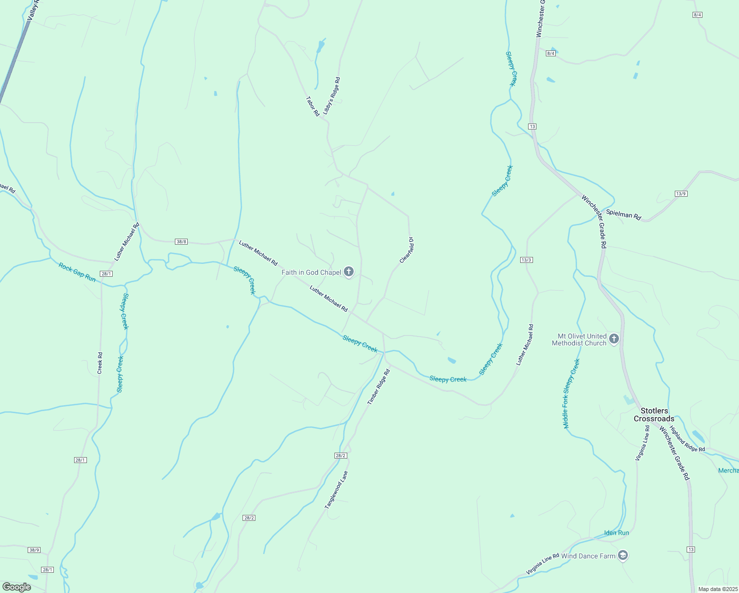 map of restaurants, bars, coffee shops, grocery stores, and more near 2695 Tabor Road in Berkeley Springs
