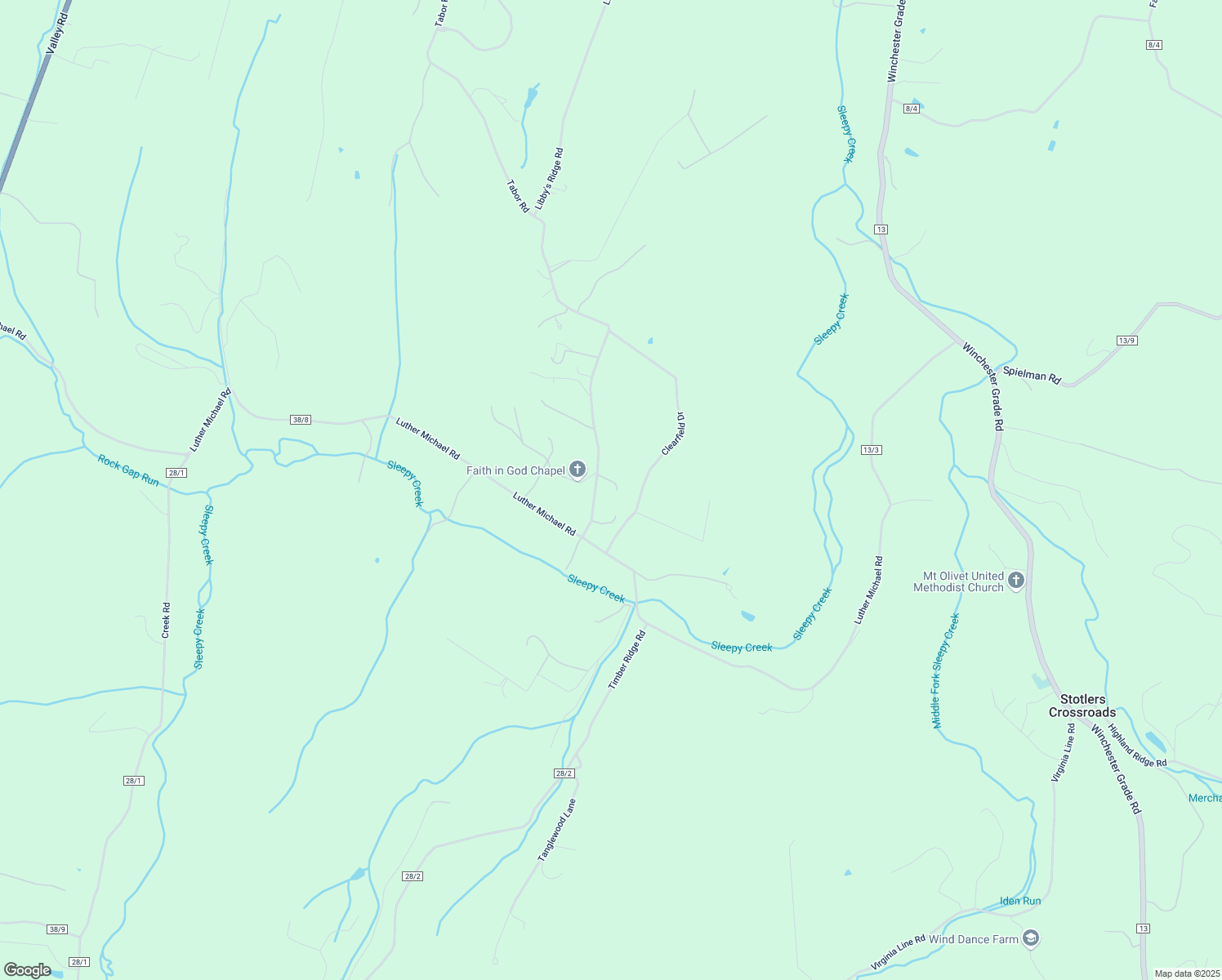 map of restaurants, bars, coffee shops, grocery stores, and more near 2695 Tabor Road in Berkeley Springs