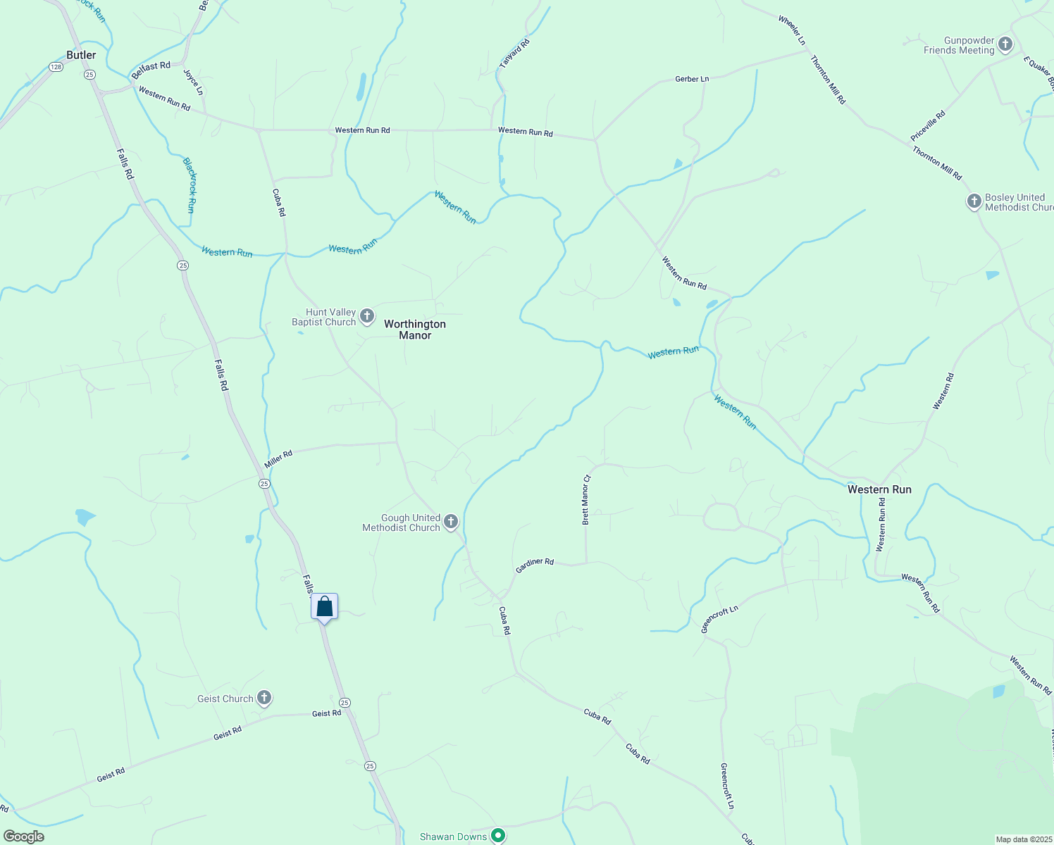 map of restaurants, bars, coffee shops, grocery stores, and more near 19 Brook Farm Court in Cockeysville