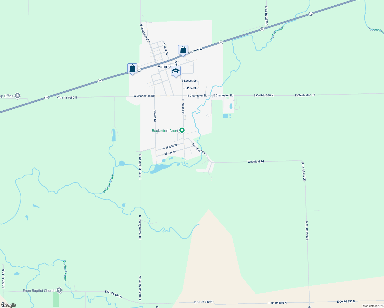 map of restaurants, bars, coffee shops, grocery stores, and more near 1399 Waters Cir in Ashmore