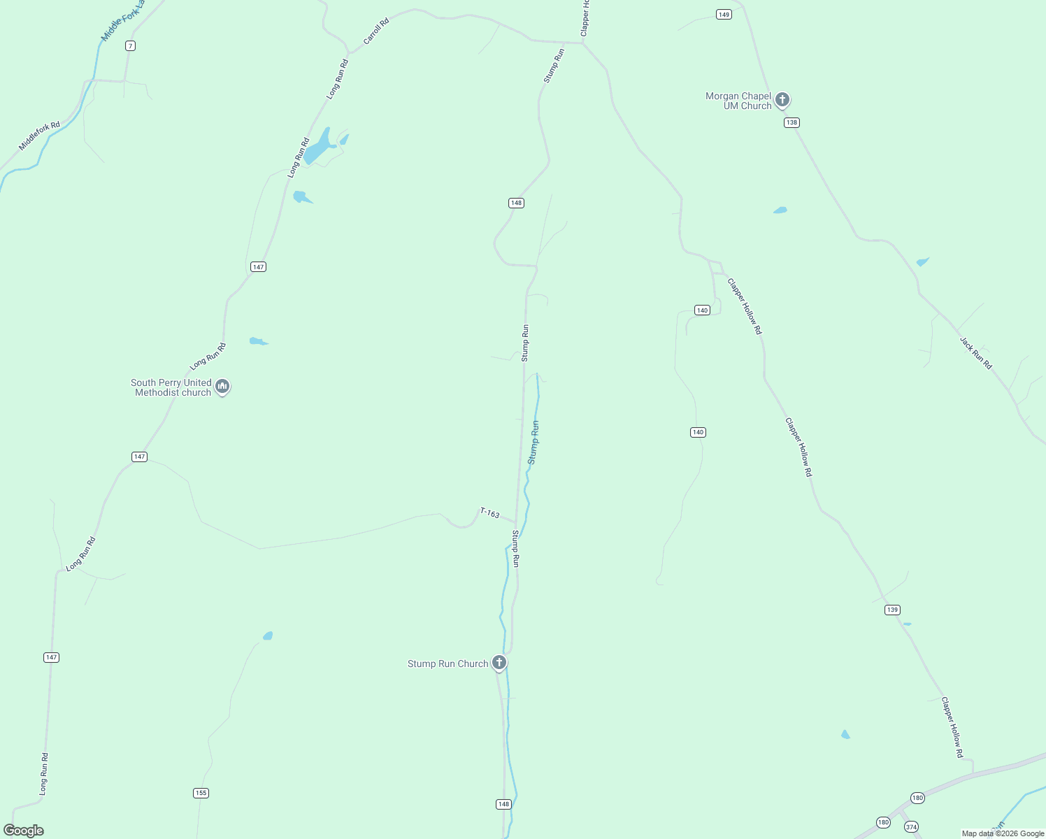 map of restaurants, bars, coffee shops, grocery stores, and more near 15454 Stump Run in Laurelville