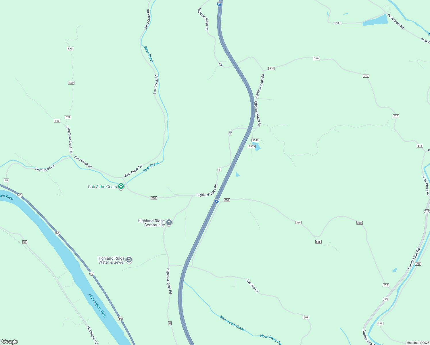 map of restaurants, bars, coffee shops, grocery stores, and more near 1726 Highland Ridge Road in Lowell