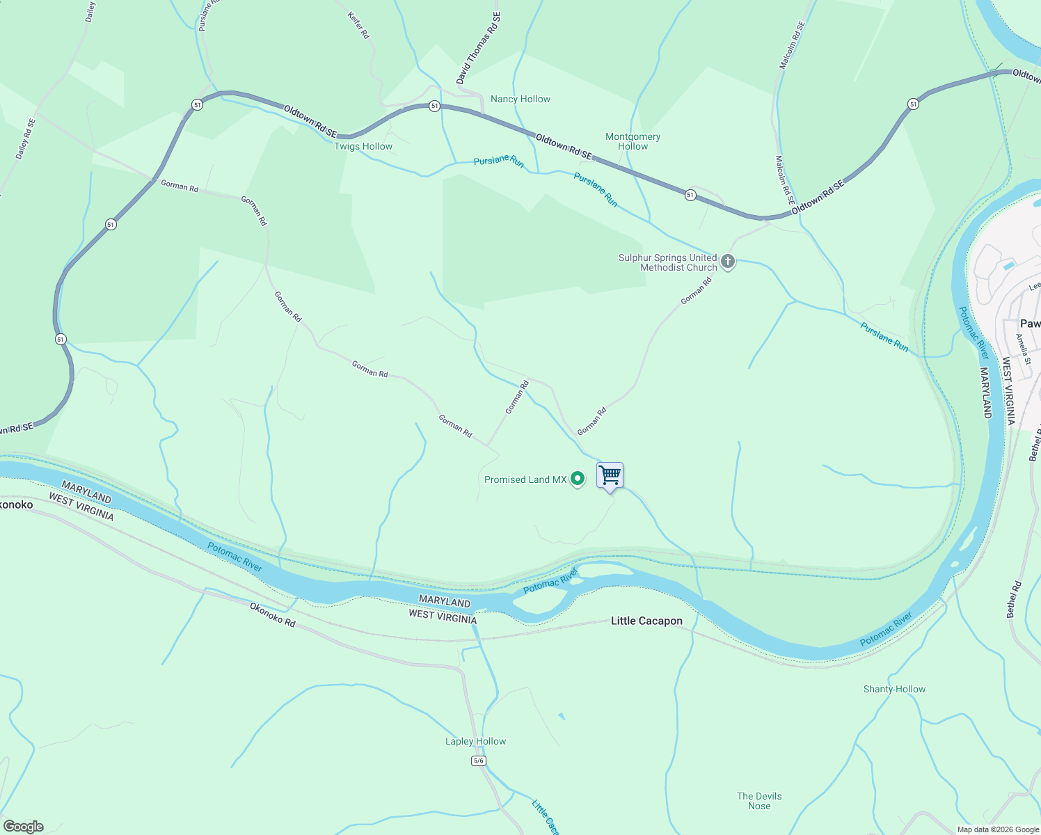 map of restaurants, bars, coffee shops, grocery stores, and more near 25812 Gorman Road in Oldtown