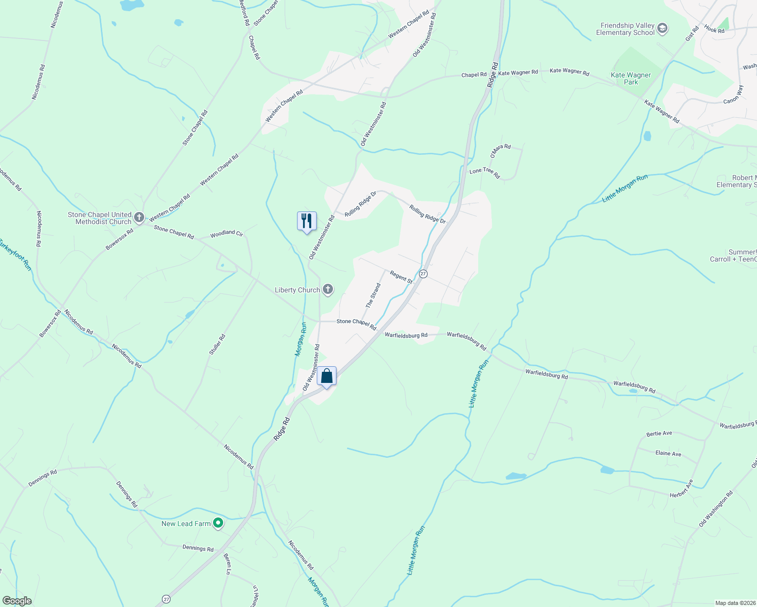 map of restaurants, bars, coffee shops, grocery stores, and more near 1635 The Strand in Westminster