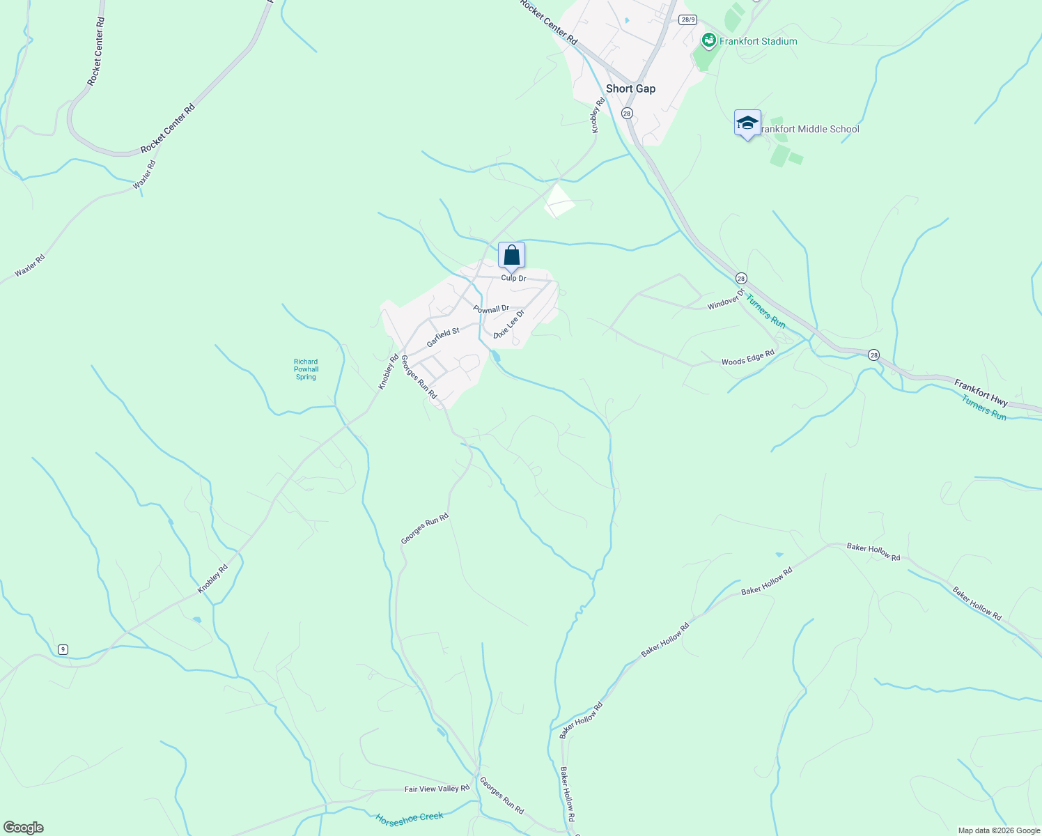 map of restaurants, bars, coffee shops, grocery stores, and more near 279 Forest Drive in Ridgeley