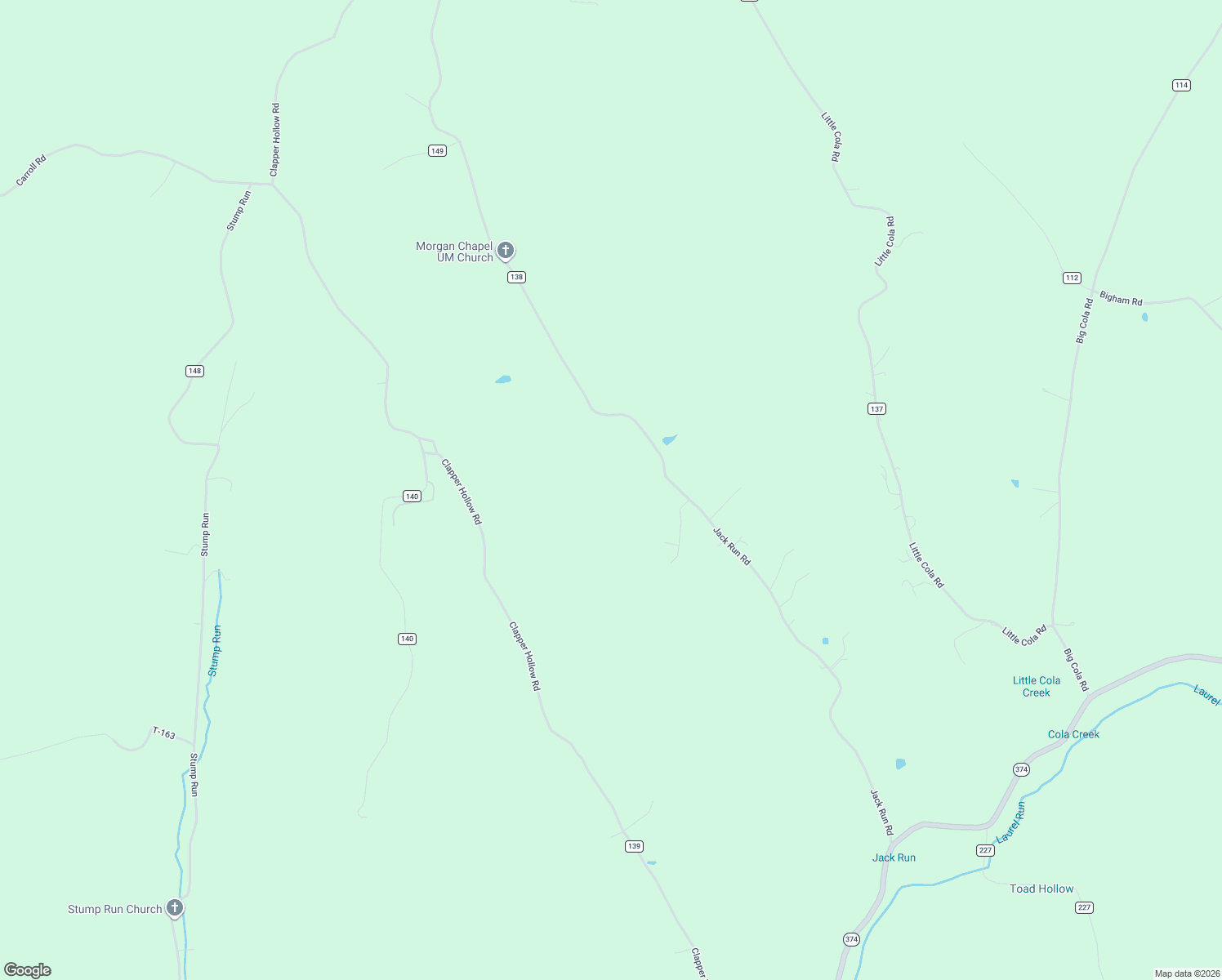 map of restaurants, bars, coffee shops, grocery stores, and more near 14485 Jack Run Road in Rockbridge