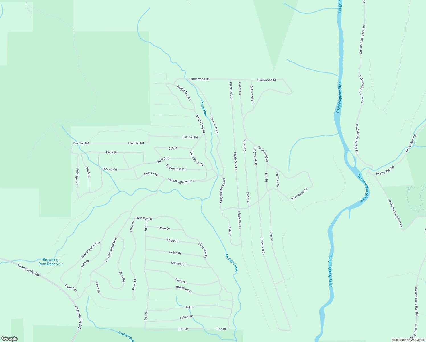 map of restaurants, bars, coffee shops, grocery stores, and more near 13 Beaver Run Extension in Oakland