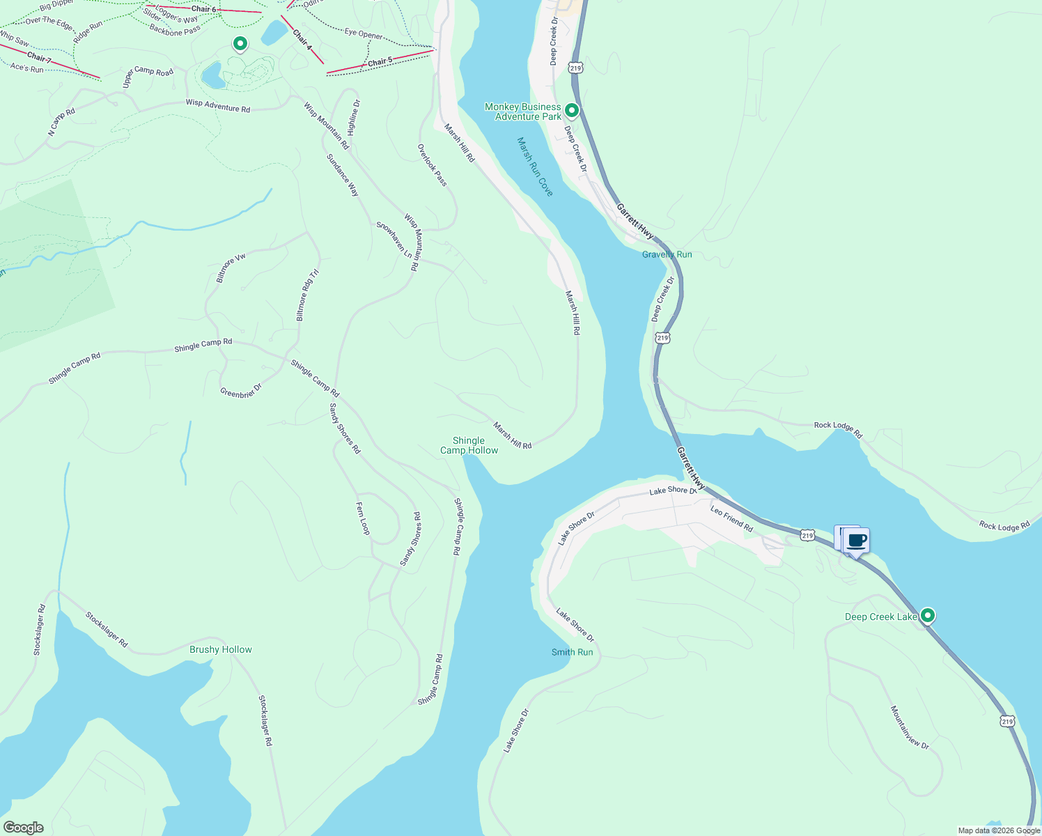 map of restaurants, bars, coffee shops, grocery stores, and more near 240 Southridge Terrace in McHenry