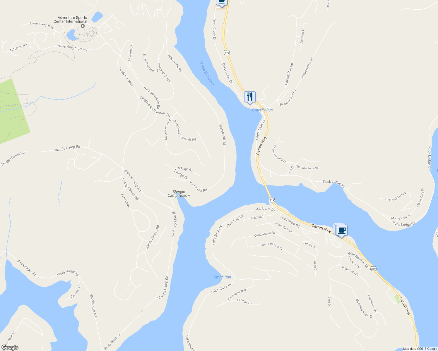 map of restaurants, bars, coffee shops, grocery stores, and more near 2396 Marsh Hill Road in McHenry