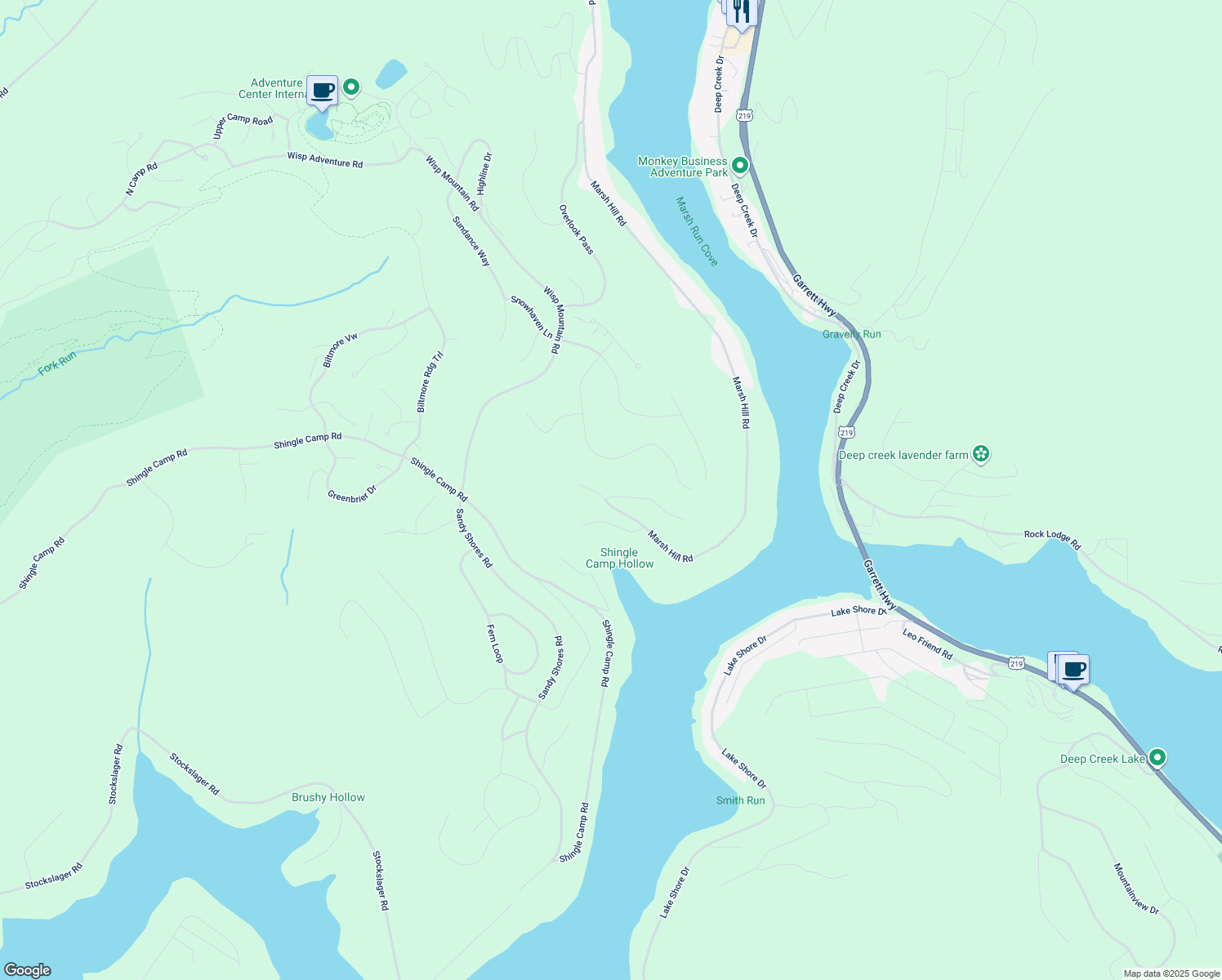 map of restaurants, bars, coffee shops, grocery stores, and more near 35 Southridge Terrace in McHenry