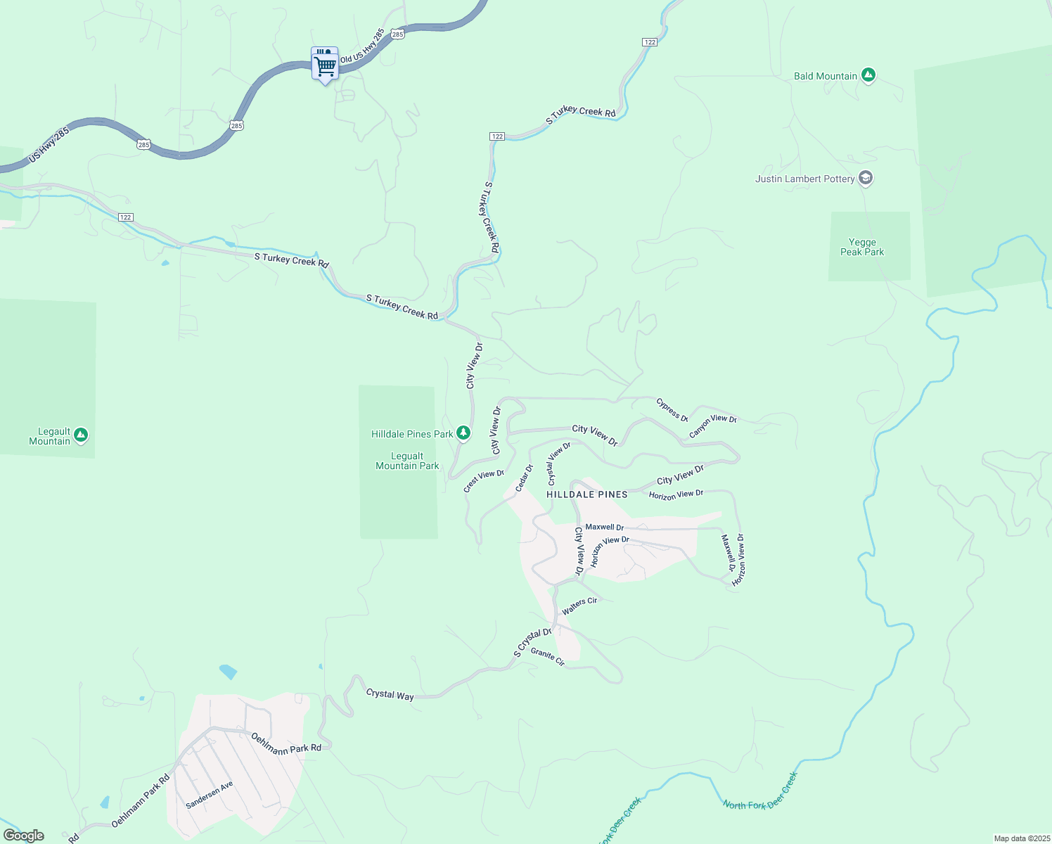 map of restaurants, bars, coffee shops, grocery stores, and more near 10046 Crest View Drive in Morrison