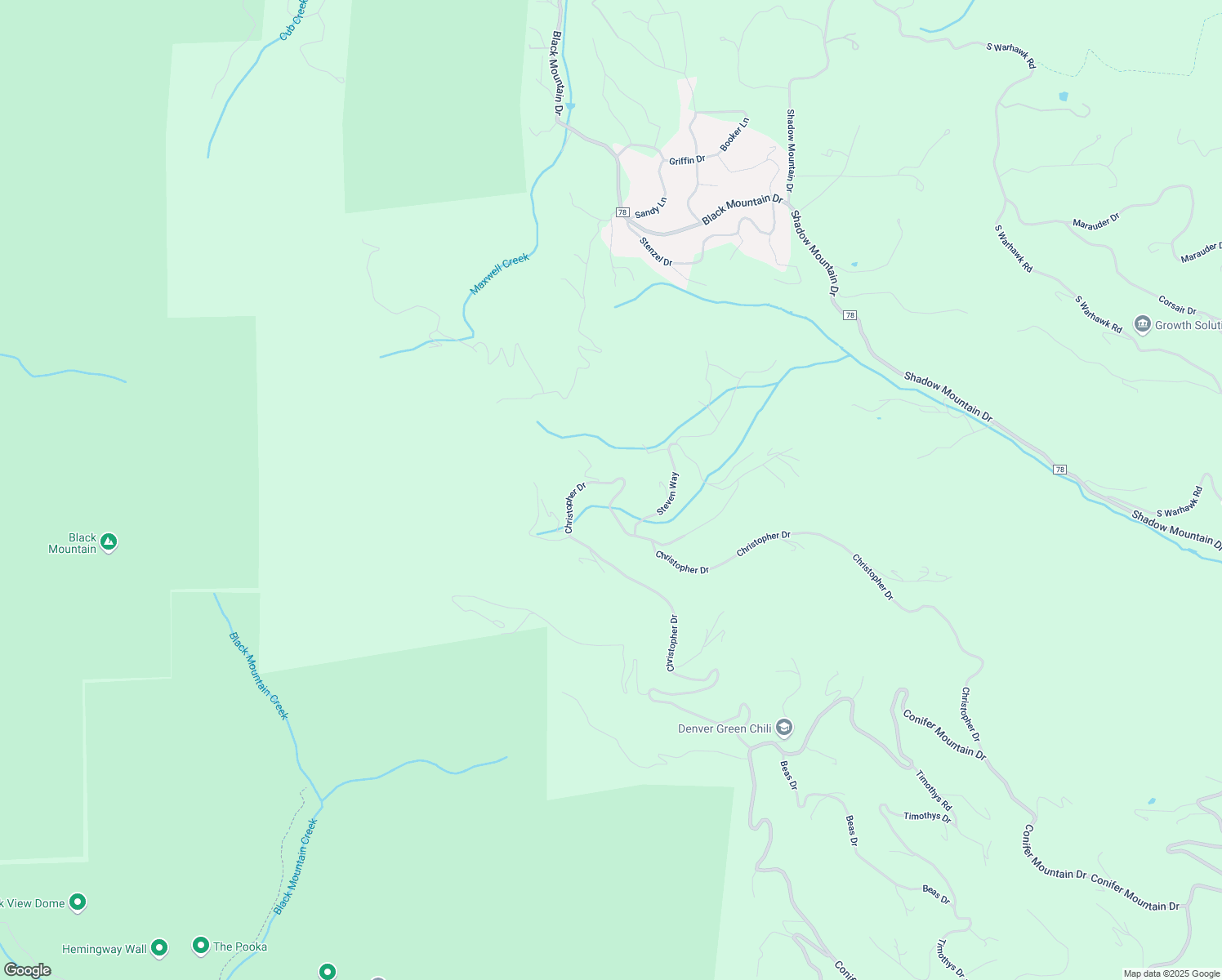 map of restaurants, bars, coffee shops, grocery stores, and more near 10448 Christopher Drive in Conifer