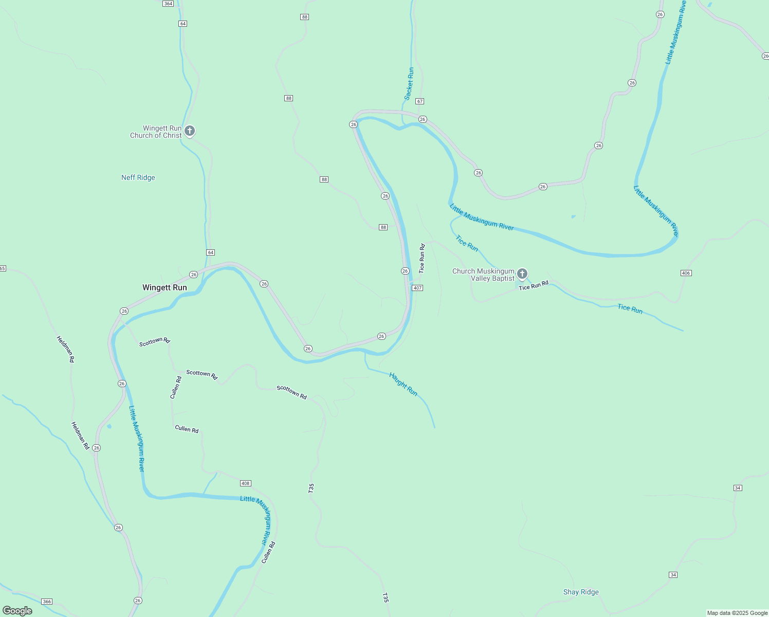 map of restaurants, bars, coffee shops, grocery stores, and more near 21825 Ohio 26 in Rinard Mills