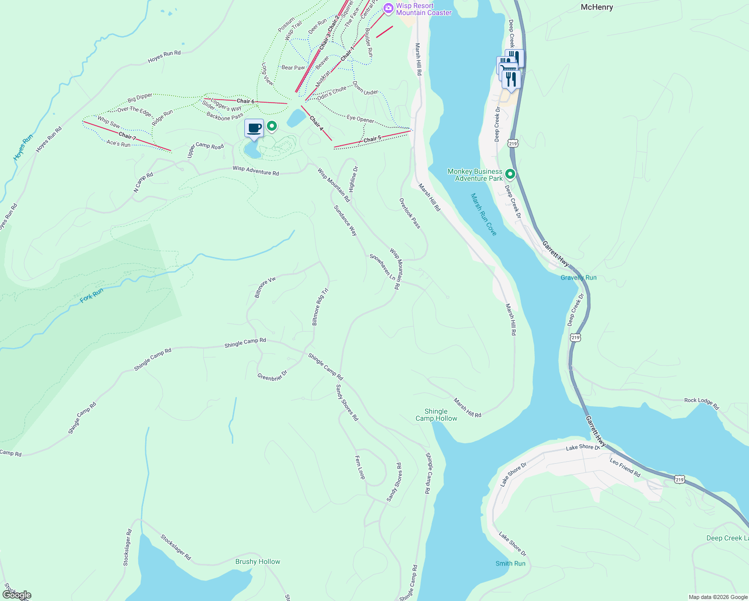 map of restaurants, bars, coffee shops, grocery stores, and more near 126 Black Diamond Court in Oakland