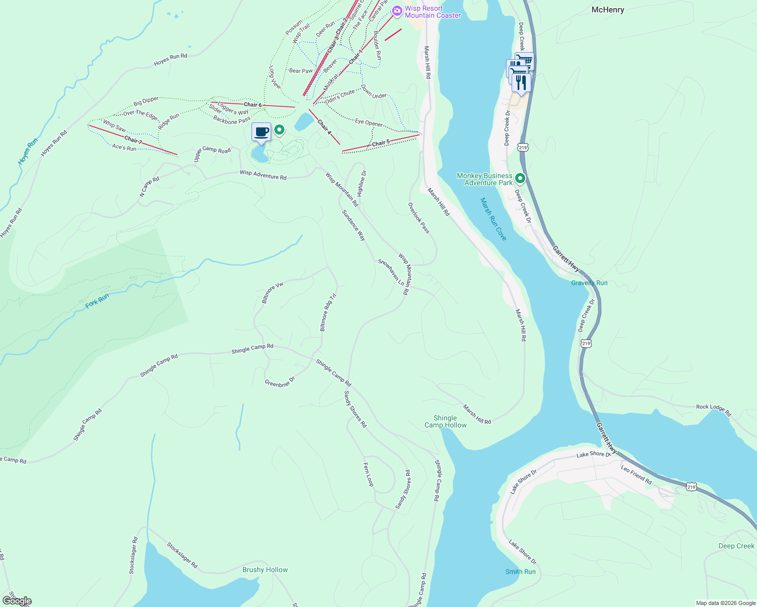 map of restaurants, bars, coffee shops, grocery stores, and more near 126 Black Diamond Court in Oakland