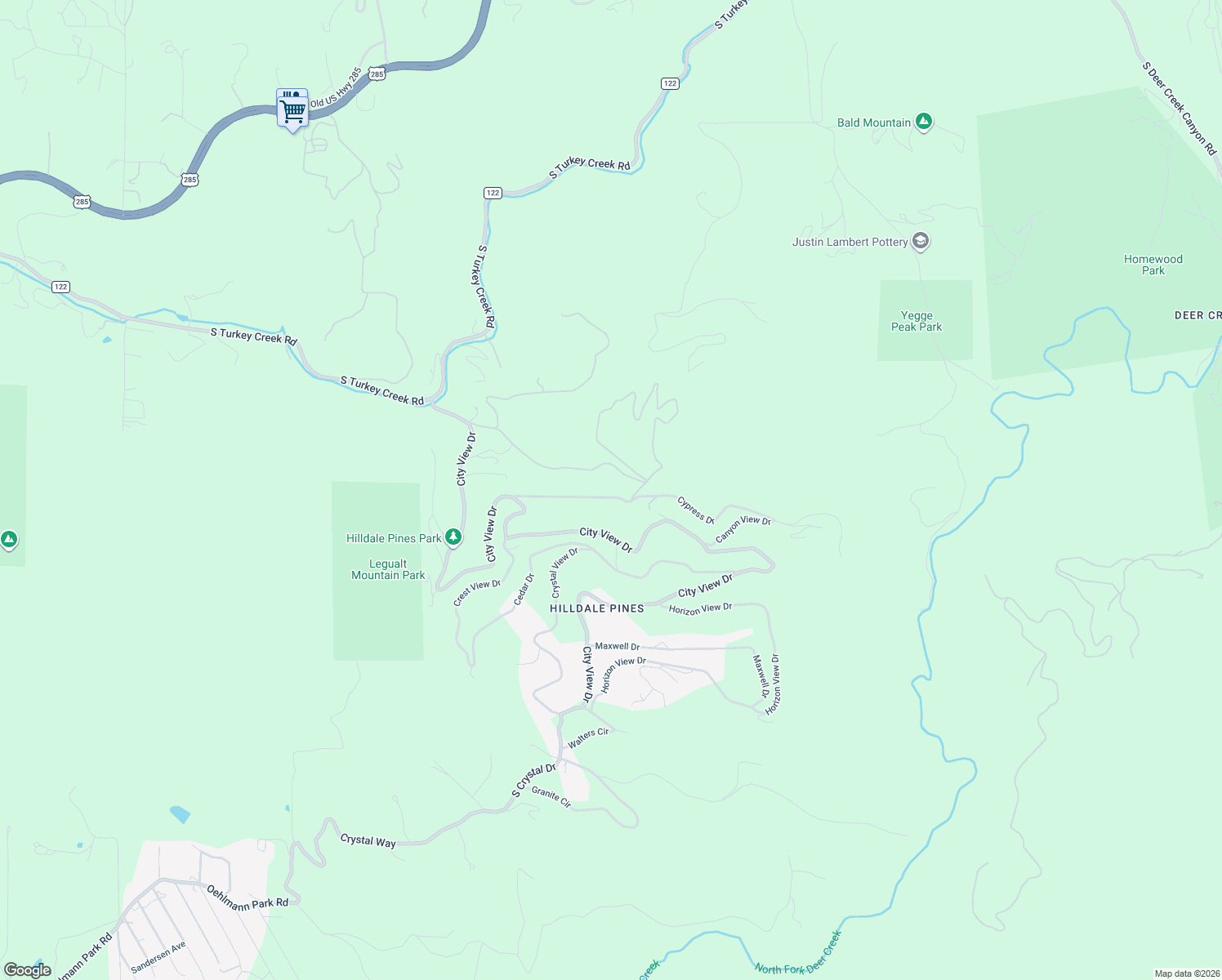 map of restaurants, bars, coffee shops, grocery stores, and more near 20424 Cypress Drive in Morrison