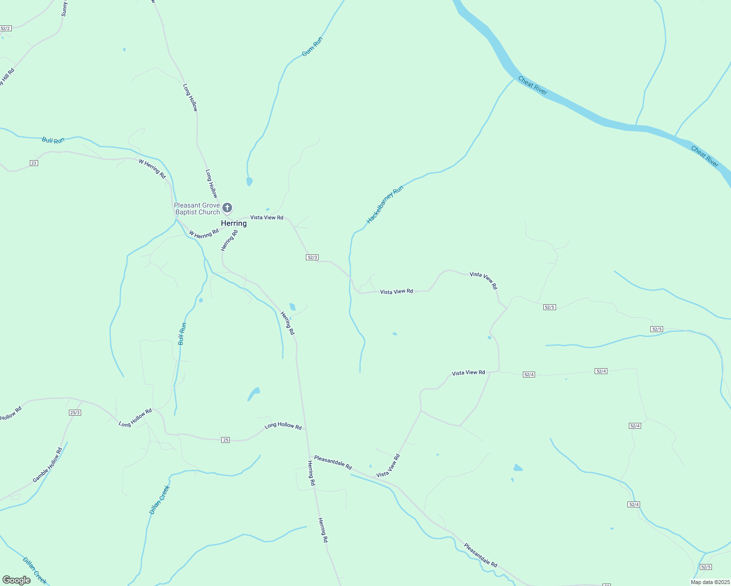 map of restaurants, bars, coffee shops, grocery stores, and more near County Route 52/3 in Kingwood
