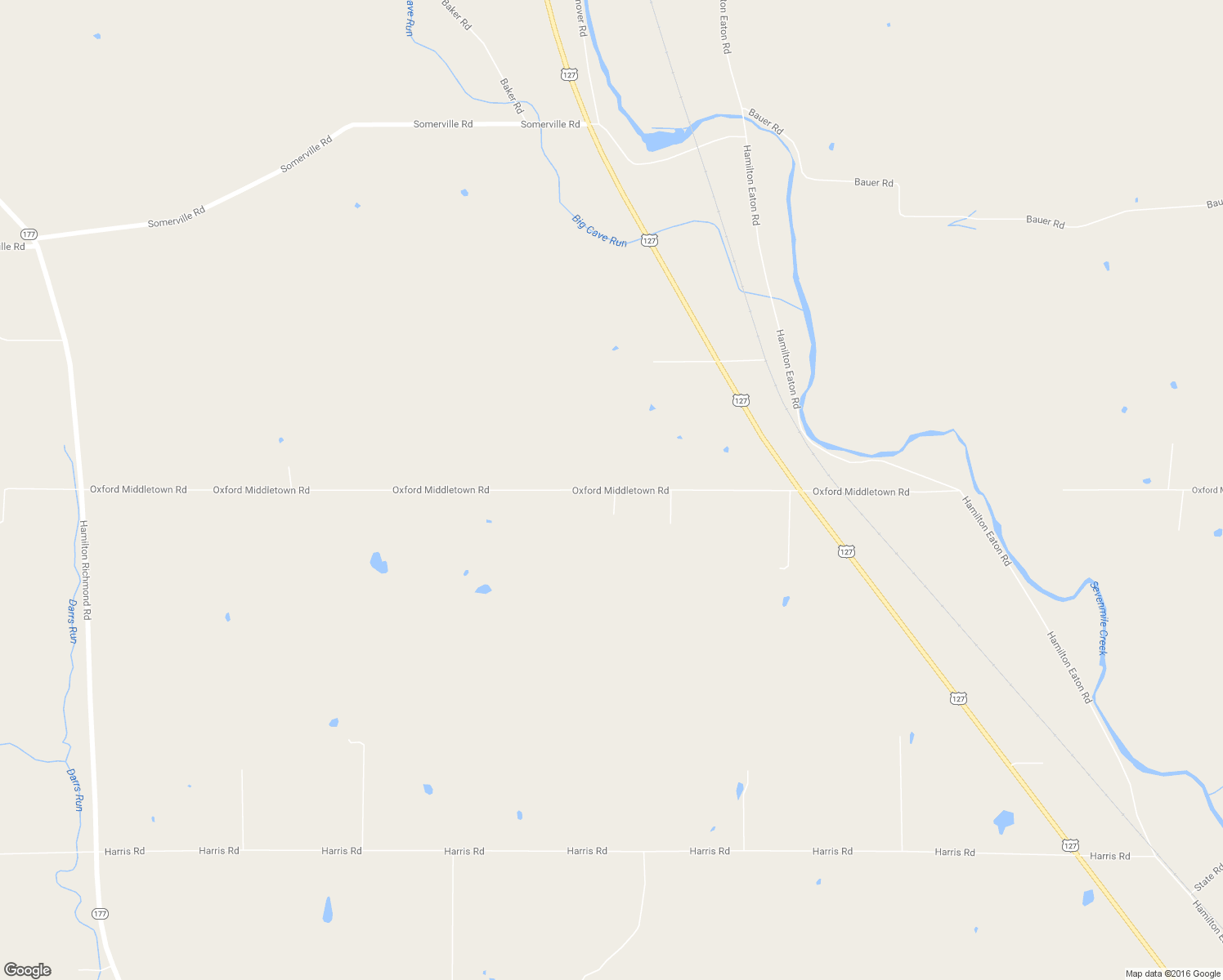 map of restaurants, bars, coffee shops, grocery stores, and more near 2380 Oxford Middletown Road in Hamilton