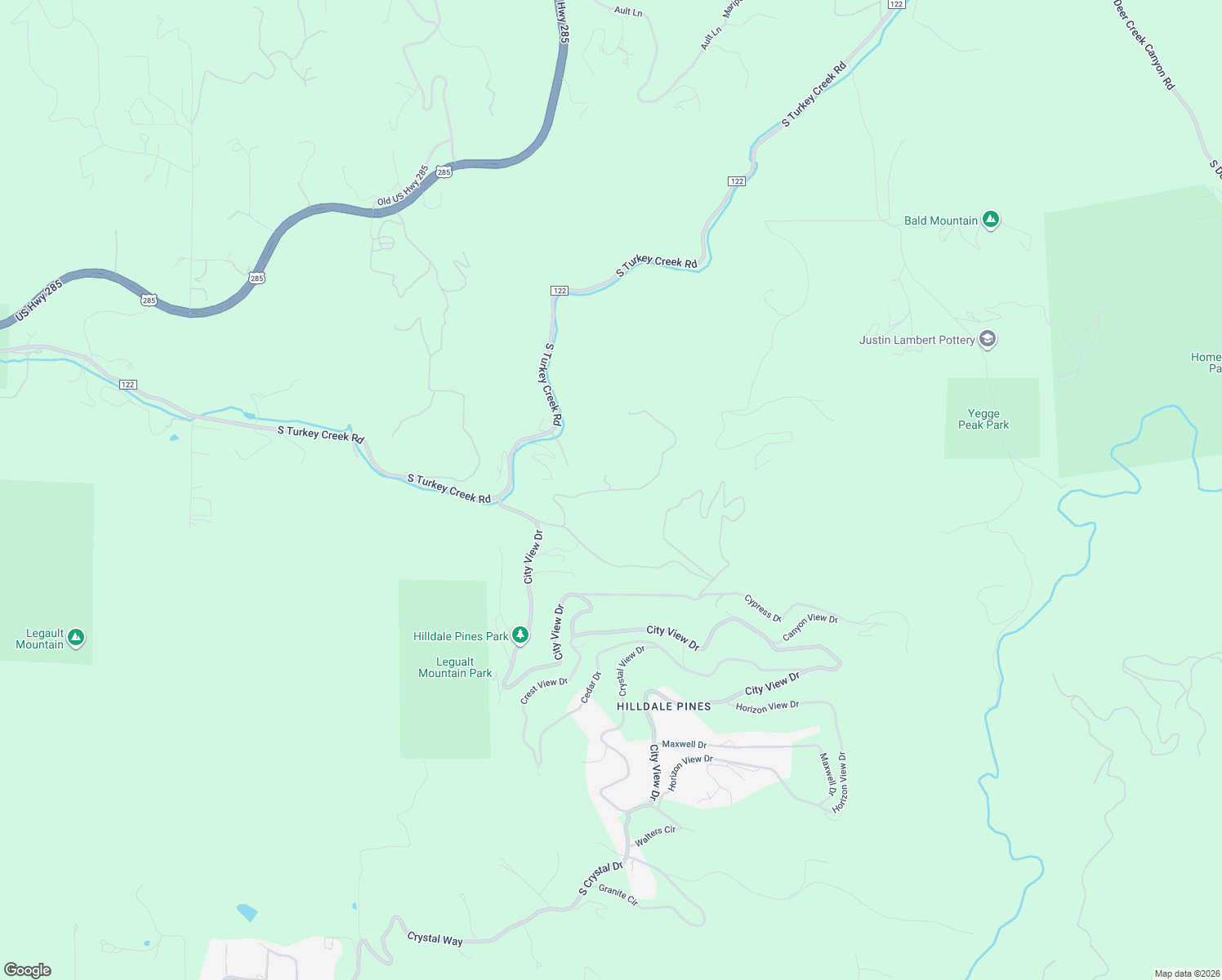map of restaurants, bars, coffee shops, grocery stores, and more near 9770 South Hilldale Drive in Morrison
