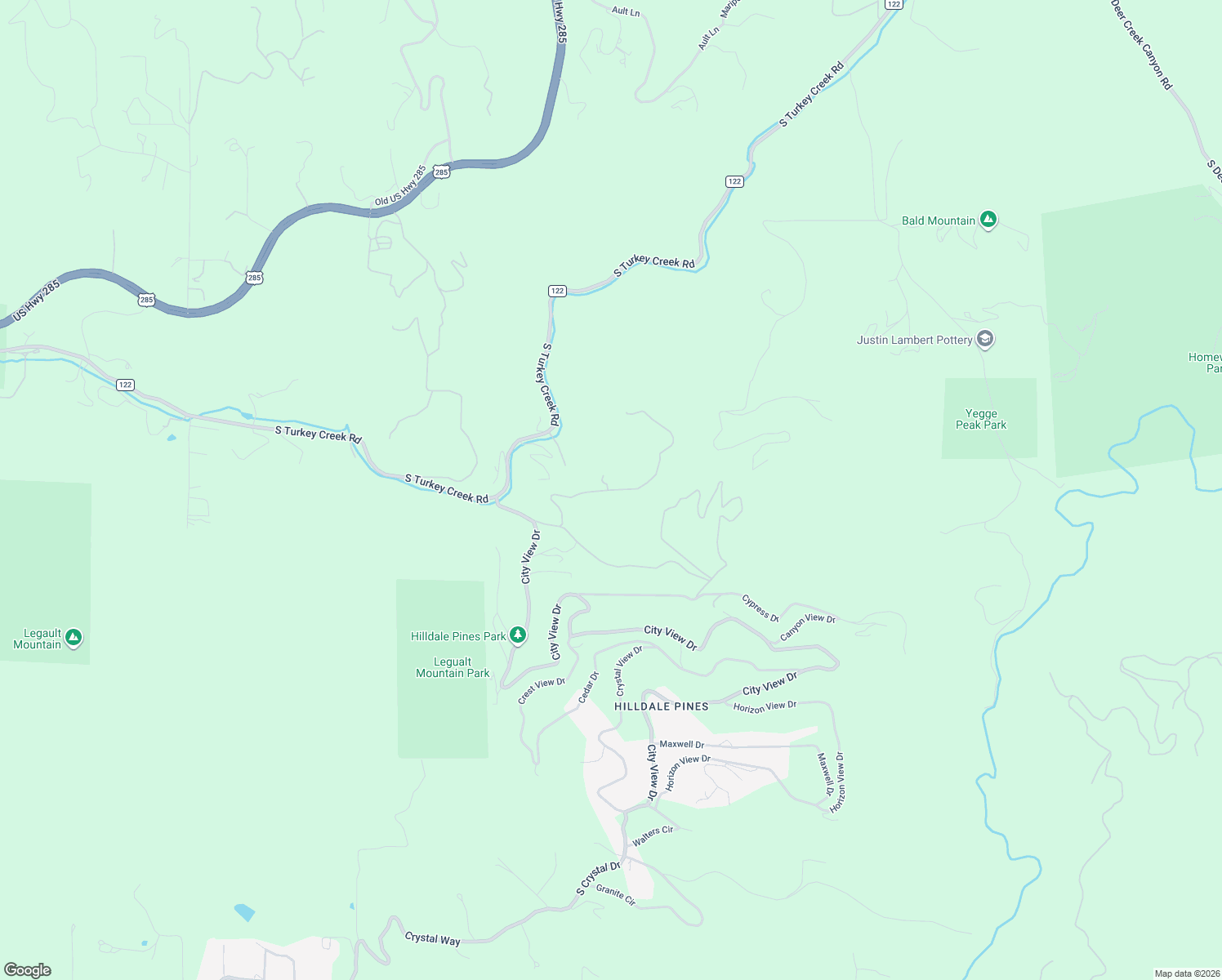 map of restaurants, bars, coffee shops, grocery stores, and more near 9776 South Hilldale Drive in Morrison