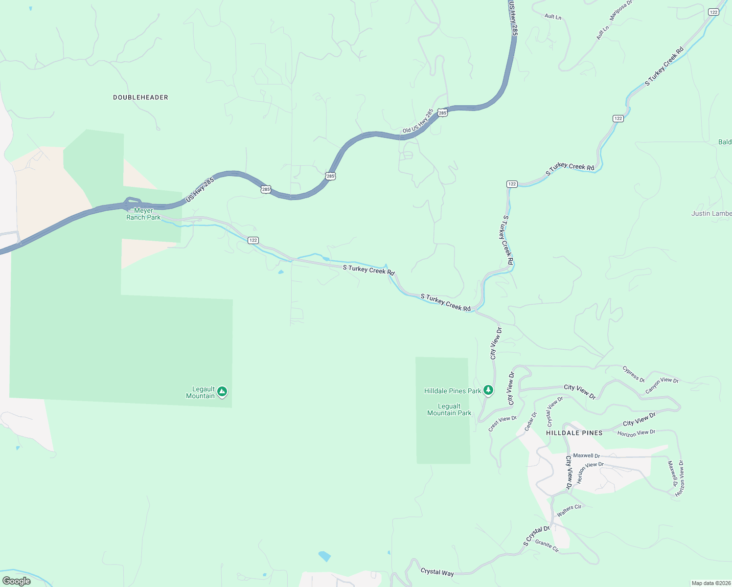 map of restaurants, bars, coffee shops, grocery stores, and more near 9928 South Turkey Creek Road in Morrison