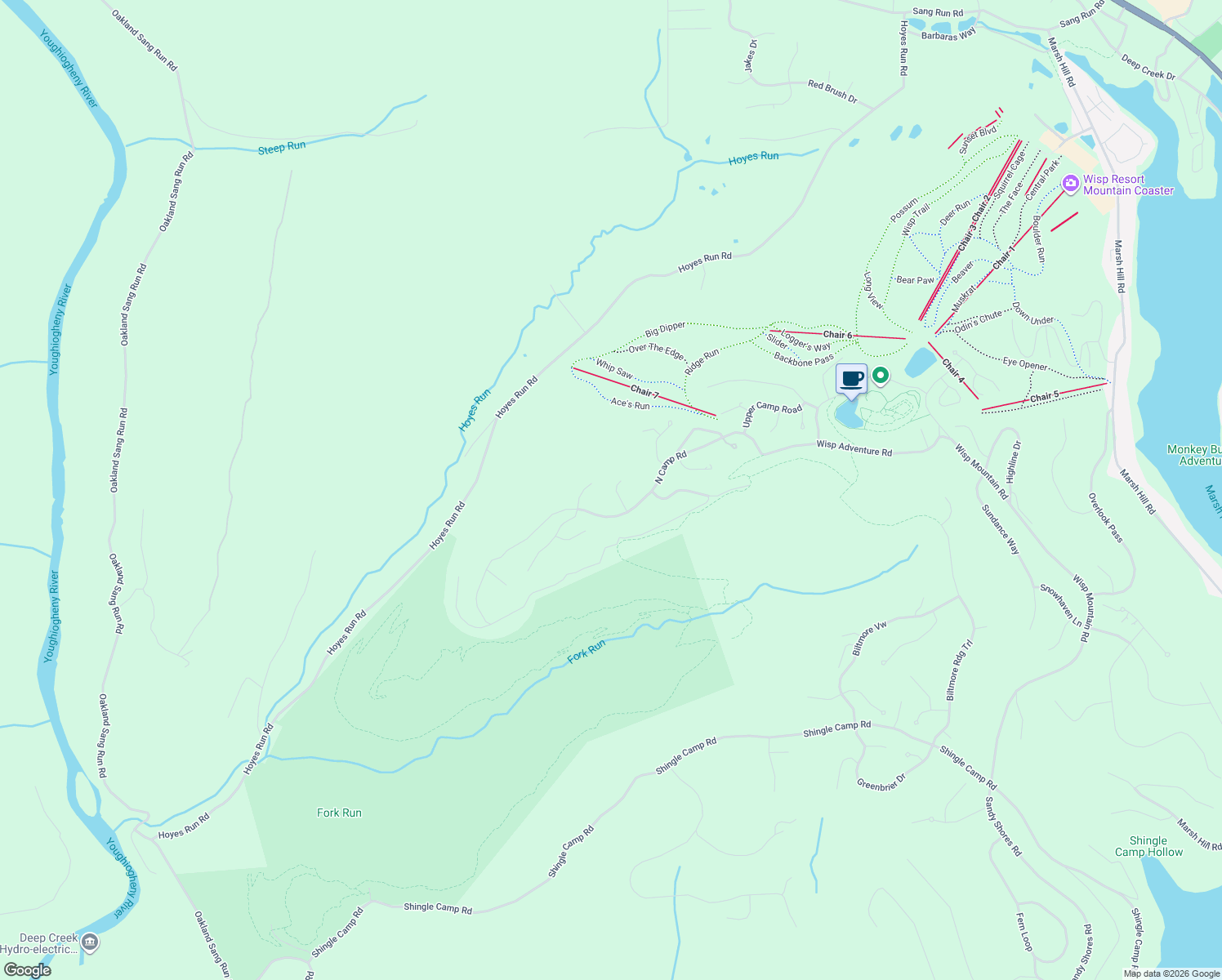 map of restaurants, bars, coffee shops, grocery stores, and more near 94 Rocky Gap Trail in McHenry