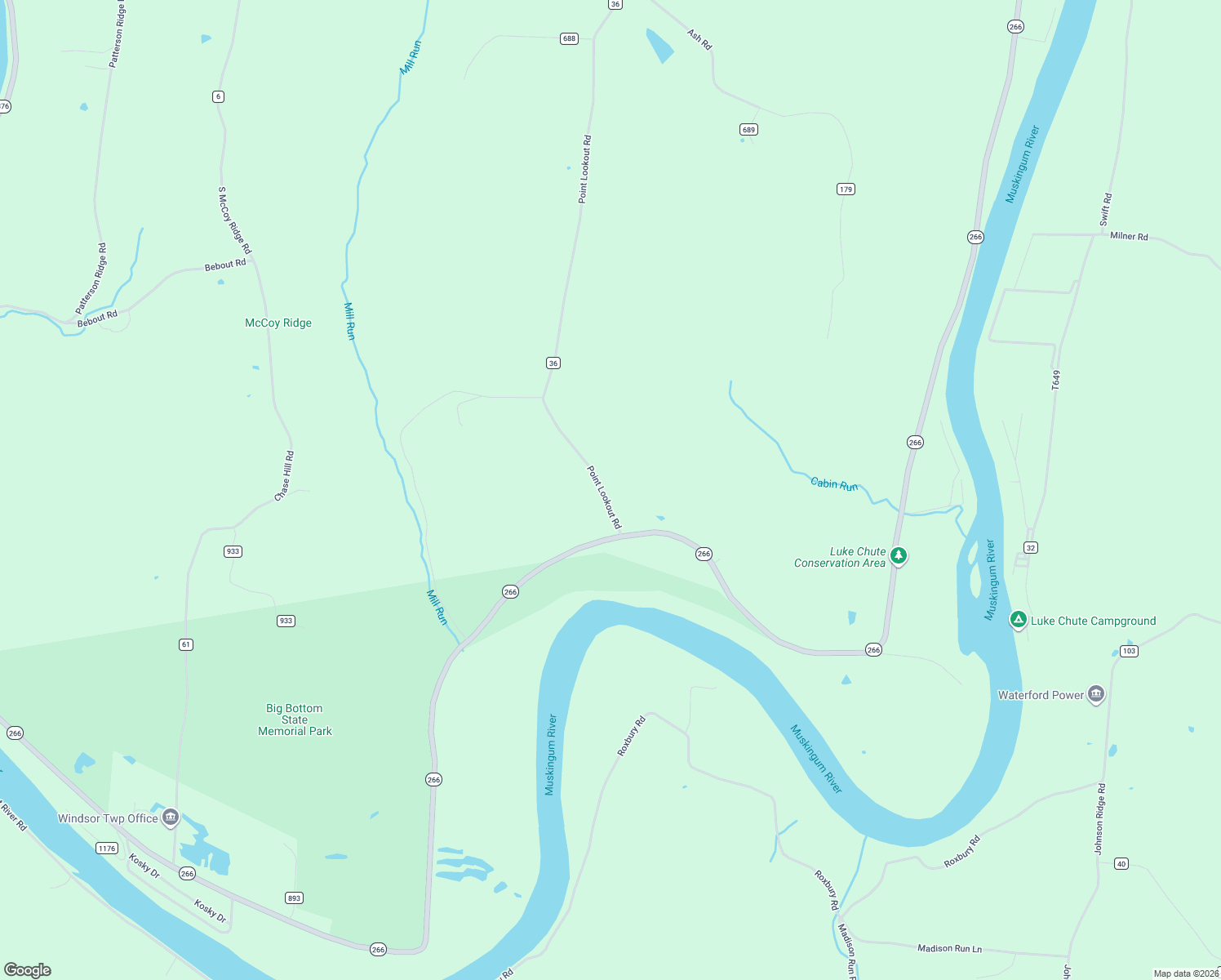 map of restaurants, bars, coffee shops, grocery stores, and more near 3545 County Road 36 in Stockport