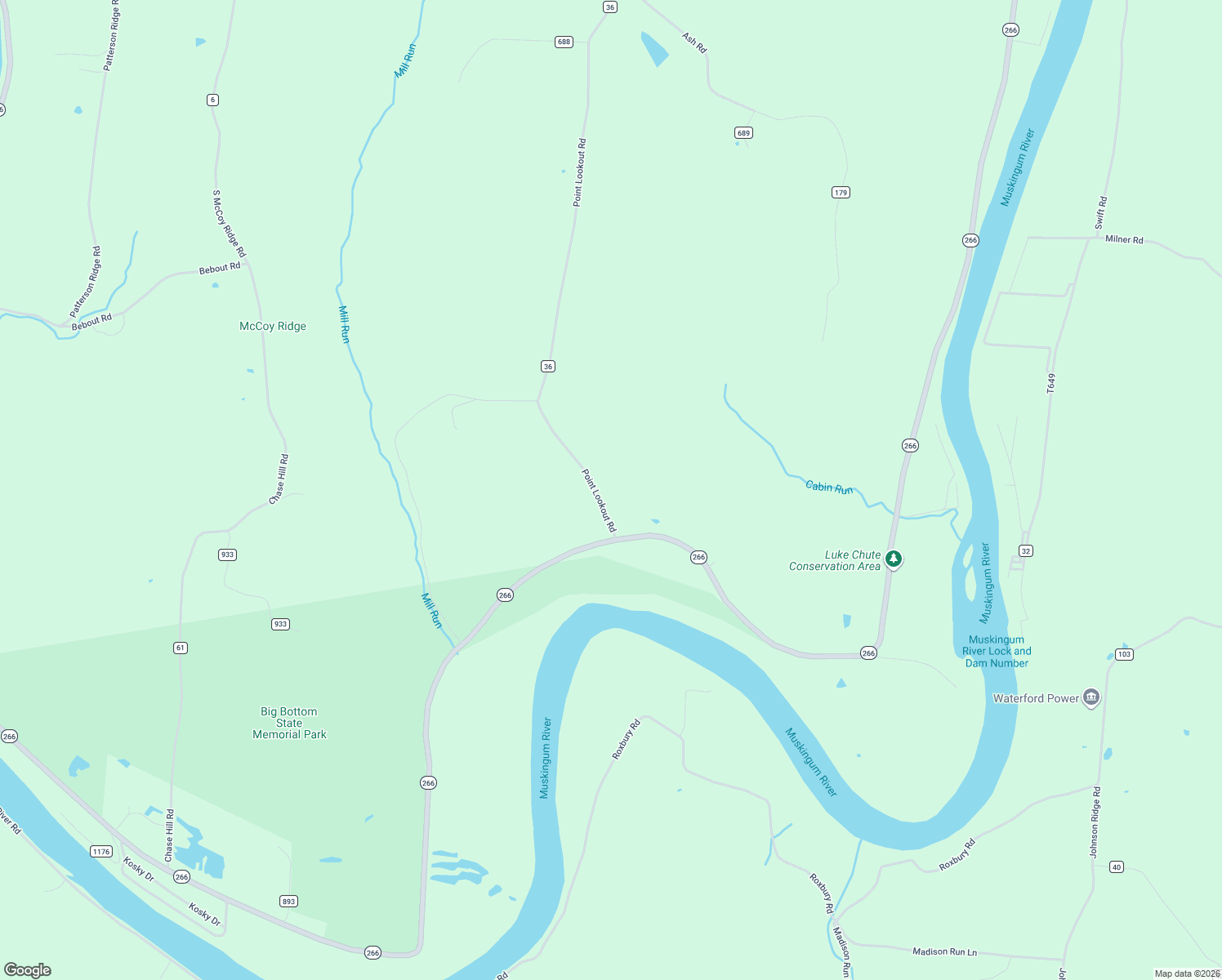 map of restaurants, bars, coffee shops, grocery stores, and more near 3545 County Road 36 in Stockport