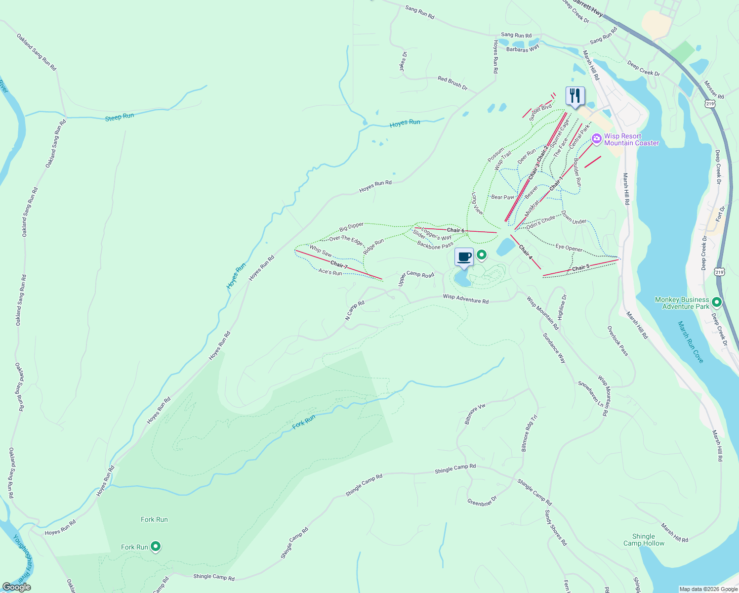 map of restaurants, bars, coffee shops, grocery stores, and more near 234 North Camp Road in McHenry