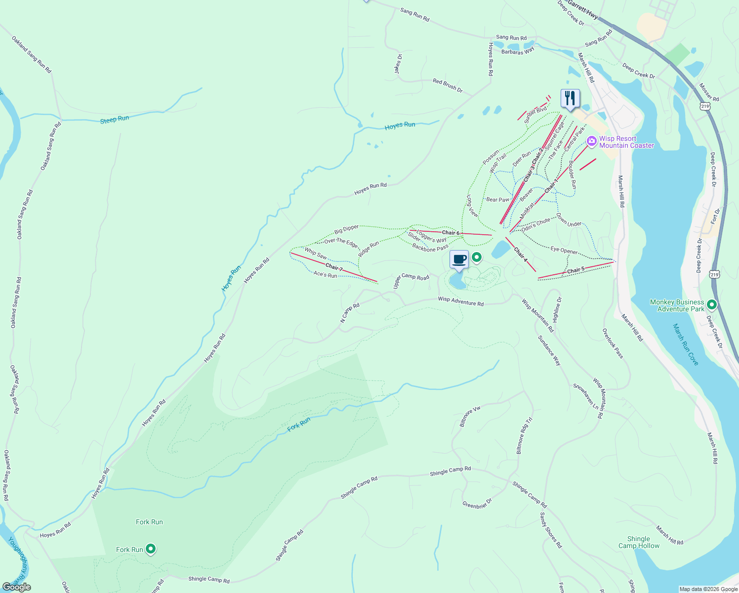 map of restaurants, bars, coffee shops, grocery stores, and more near 234 North Camp Road in McHenry