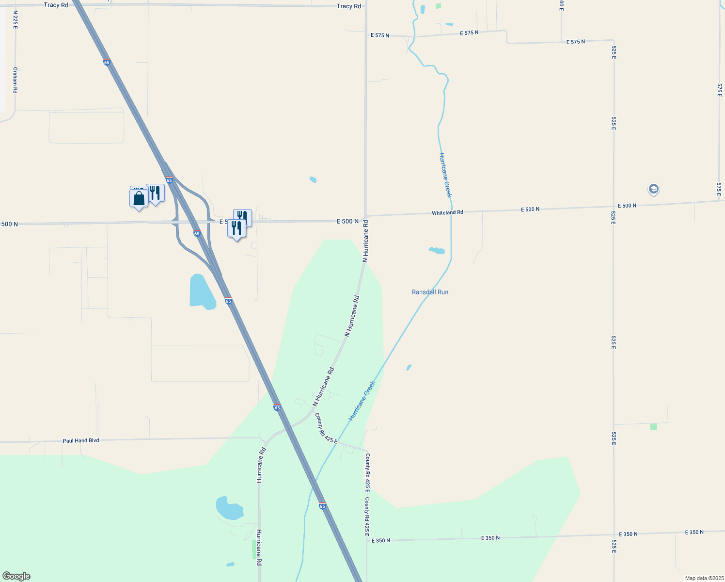 map of restaurants, bars, coffee shops, grocery stores, and more near 400 North Drive in Franklin
