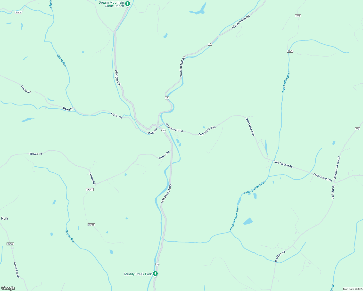 map of restaurants, bars, coffee shops, grocery stores, and more near 89 Apple Drive in Albright