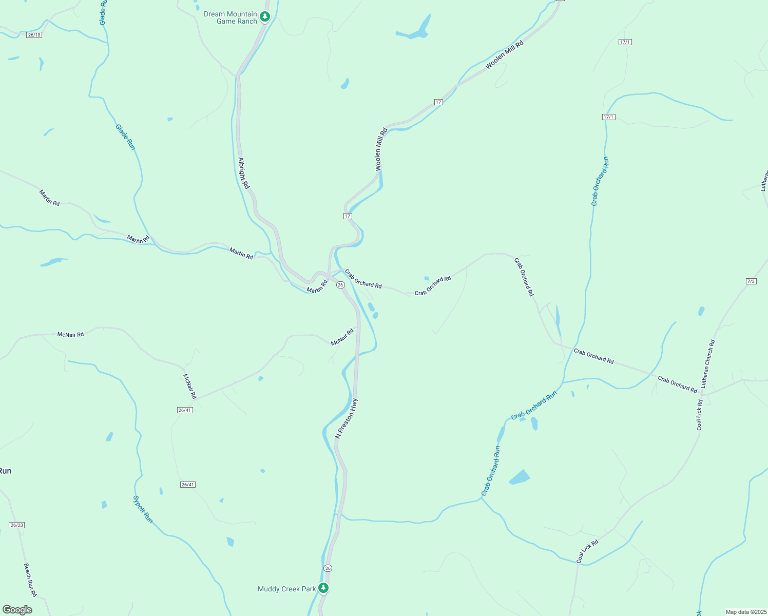 map of restaurants, bars, coffee shops, grocery stores, and more near 89 Apple Drive in Albright