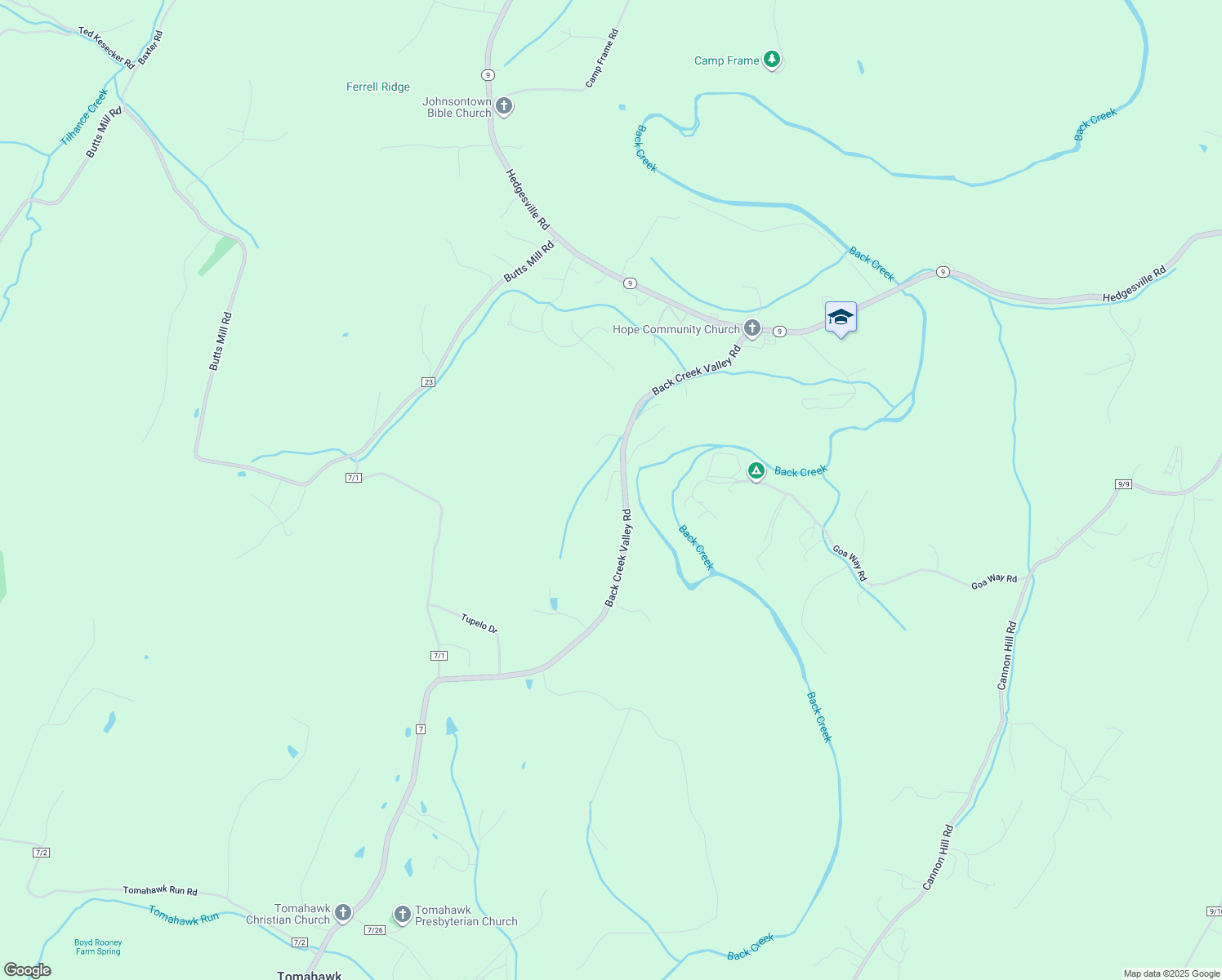 map of restaurants, bars, coffee shops, grocery stores, and more near 73 Dugan Court in Hedgesville
