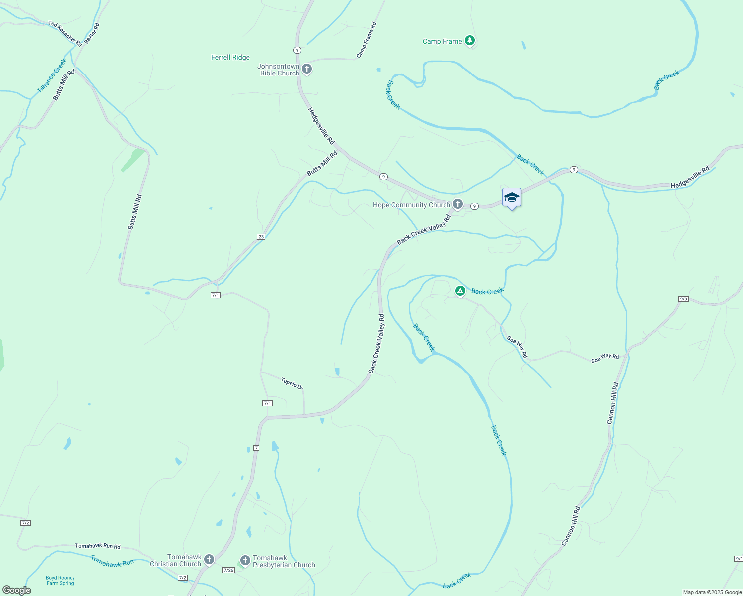 map of restaurants, bars, coffee shops, grocery stores, and more near 73 Dugan Court in Hedgesville