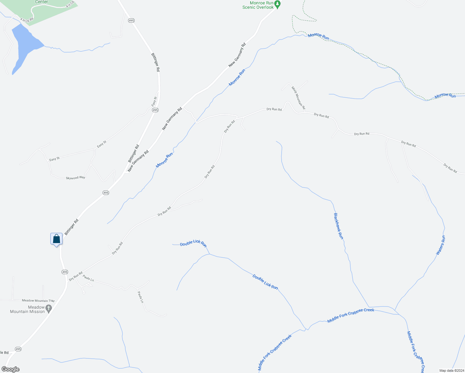 map of restaurants, bars, coffee shops, grocery stores, and more near 1422 Dry Run Road in Swanton