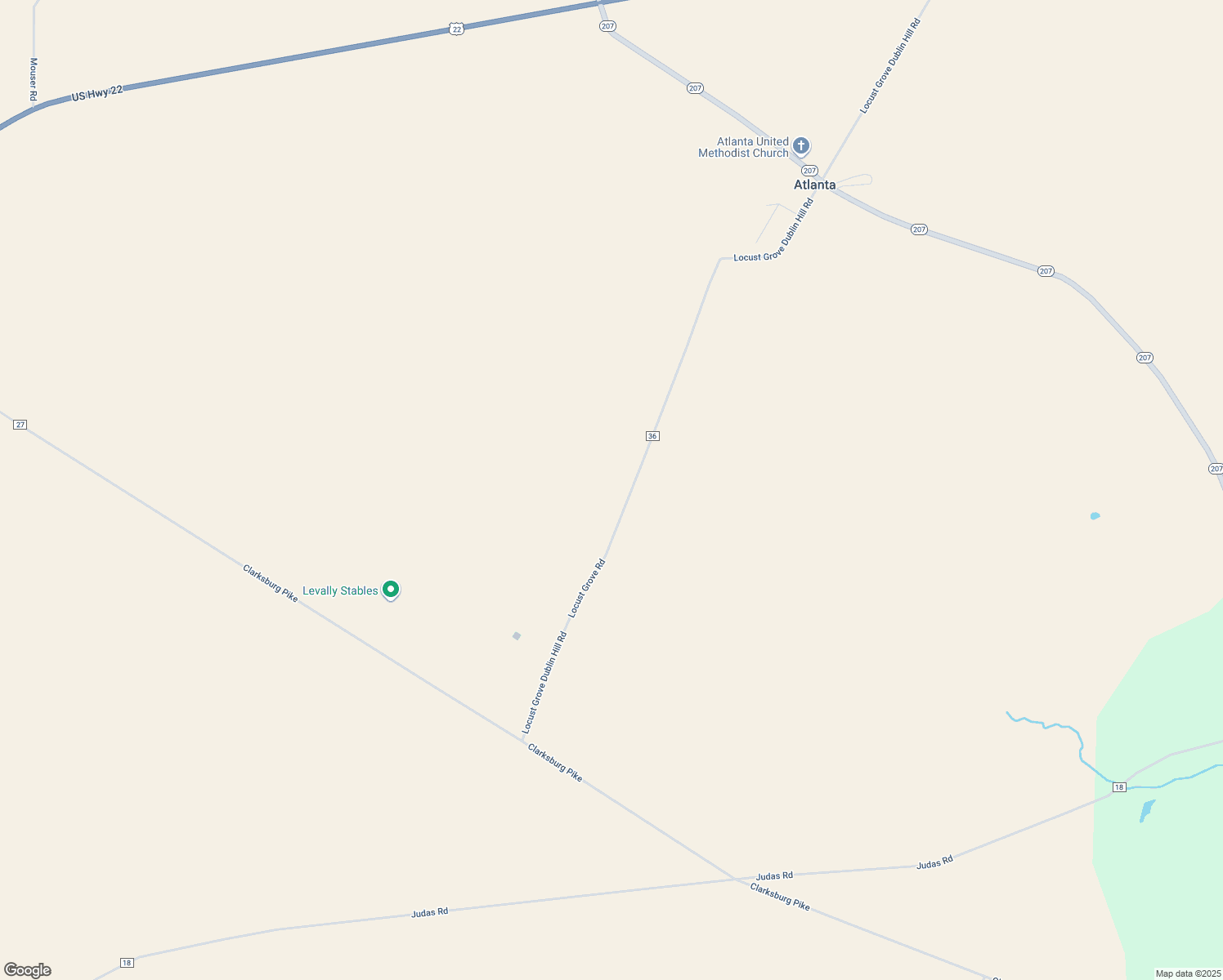 map of restaurants, bars, coffee shops, grocery stores, and more near 26901 Locust Grove Rd in New Holland