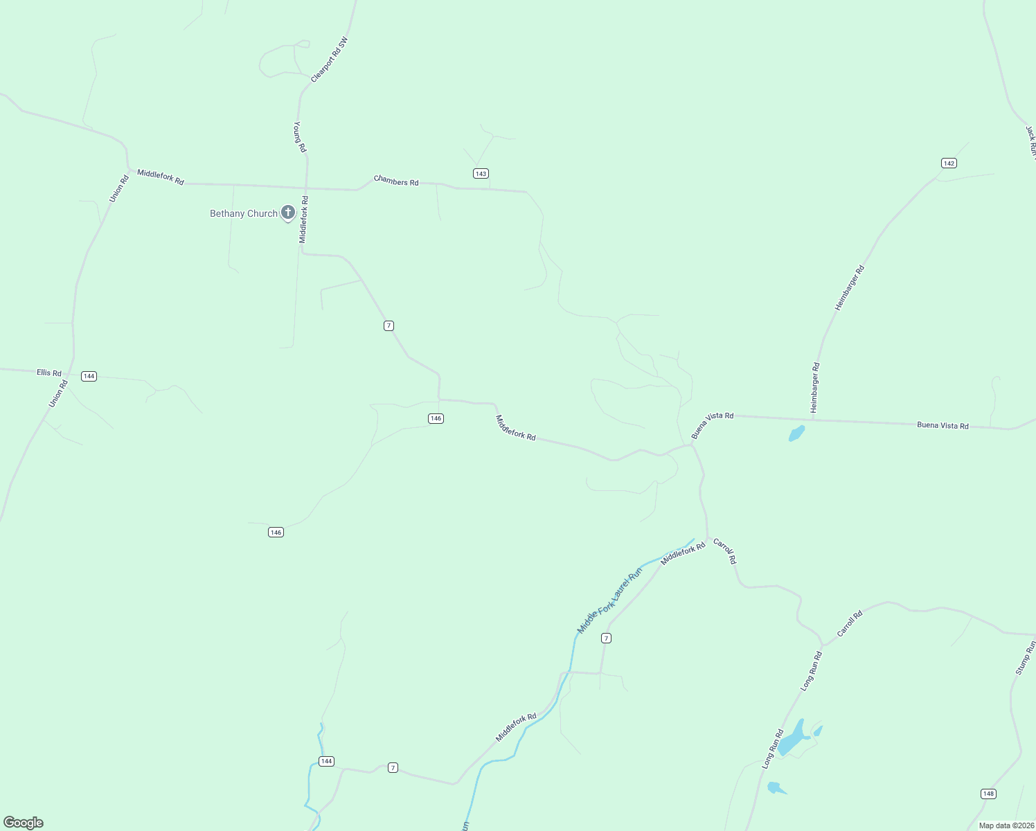 map of restaurants, bars, coffee shops, grocery stores, and more near 13203 Middlefork Road in Amanda