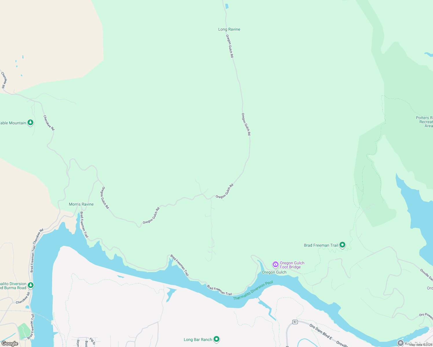 map of restaurants, bars, coffee shops, grocery stores, and more near 909 Oregon Gulch Road in Oroville