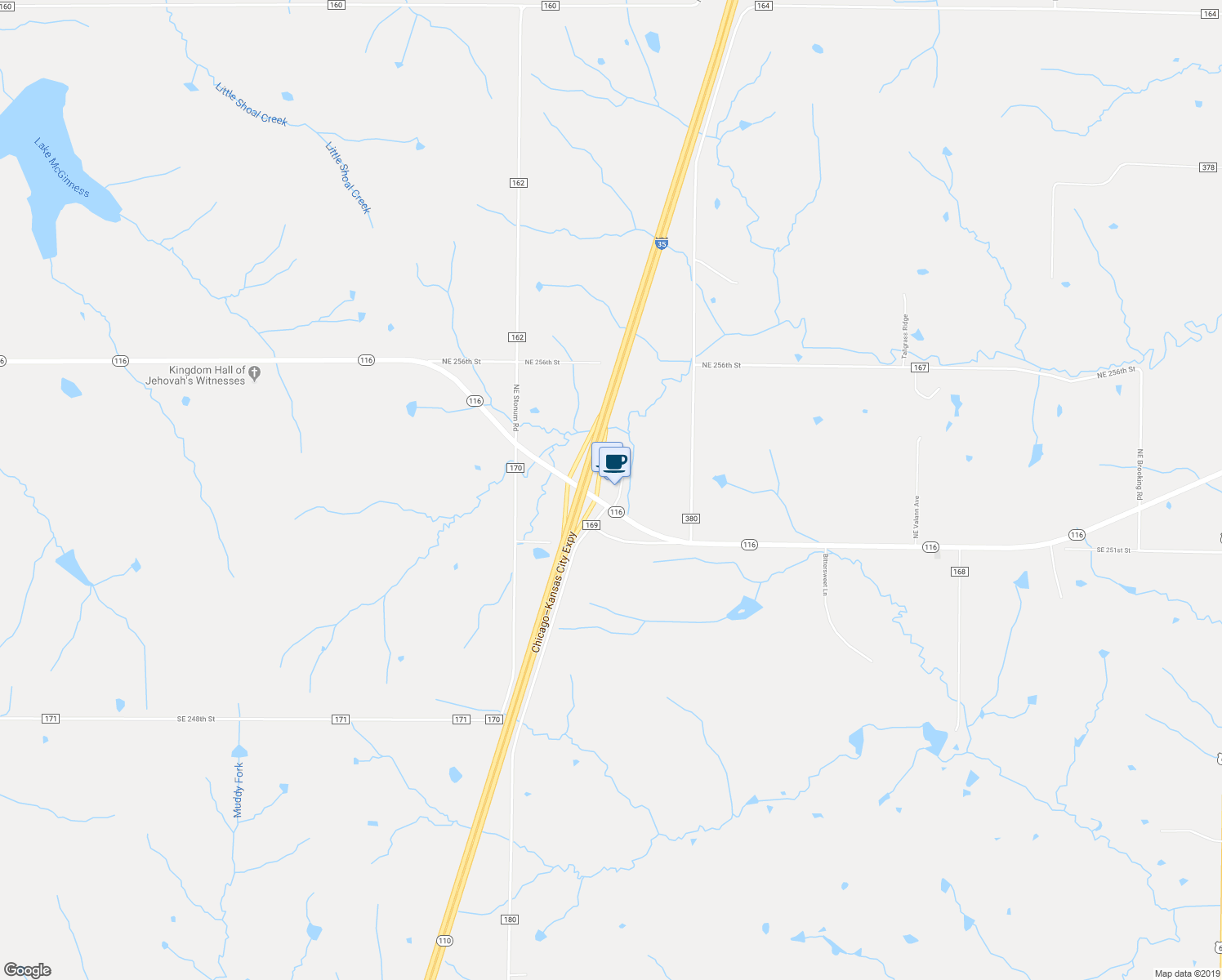 map of restaurants, bars, coffee shops, grocery stores, and more near 7812 Highway 116 in Lathrop