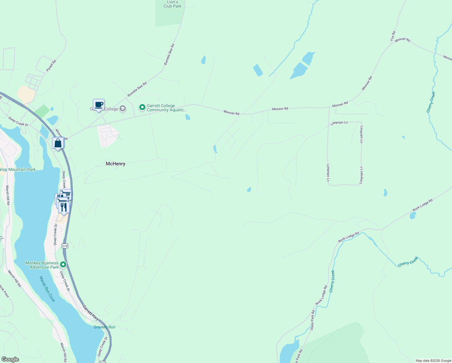 map of restaurants, bars, coffee shops, grocery stores, and more near 208 Smiley Face Lane in McHenry