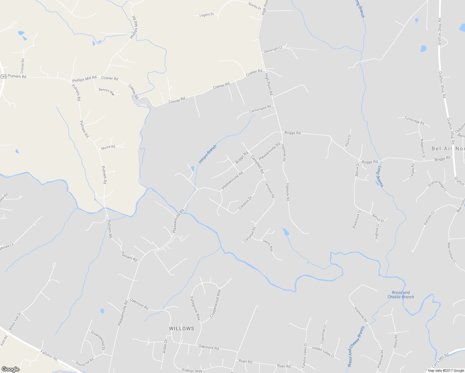 map of restaurants, bars, coffee shops, grocery stores, and more near 1771 Pleasantville Road in Forest Hill