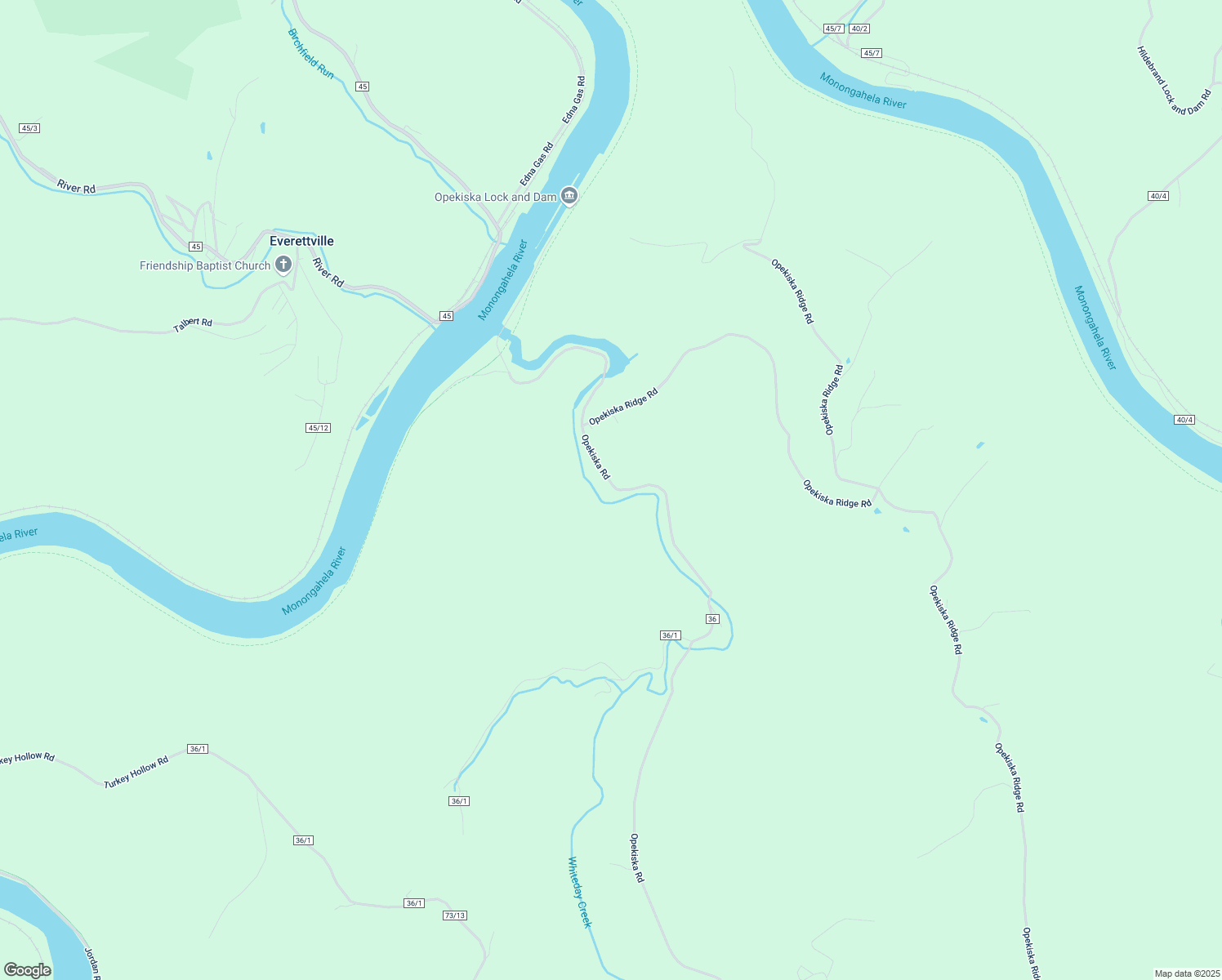map of restaurants, bars, coffee shops, grocery stores, and more near 855 Opekiska Road in Fairmont