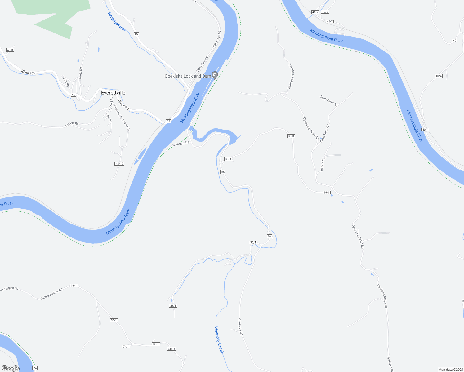 map of restaurants, bars, coffee shops, grocery stores, and more near 873 Opekiska Road in Fairmont
