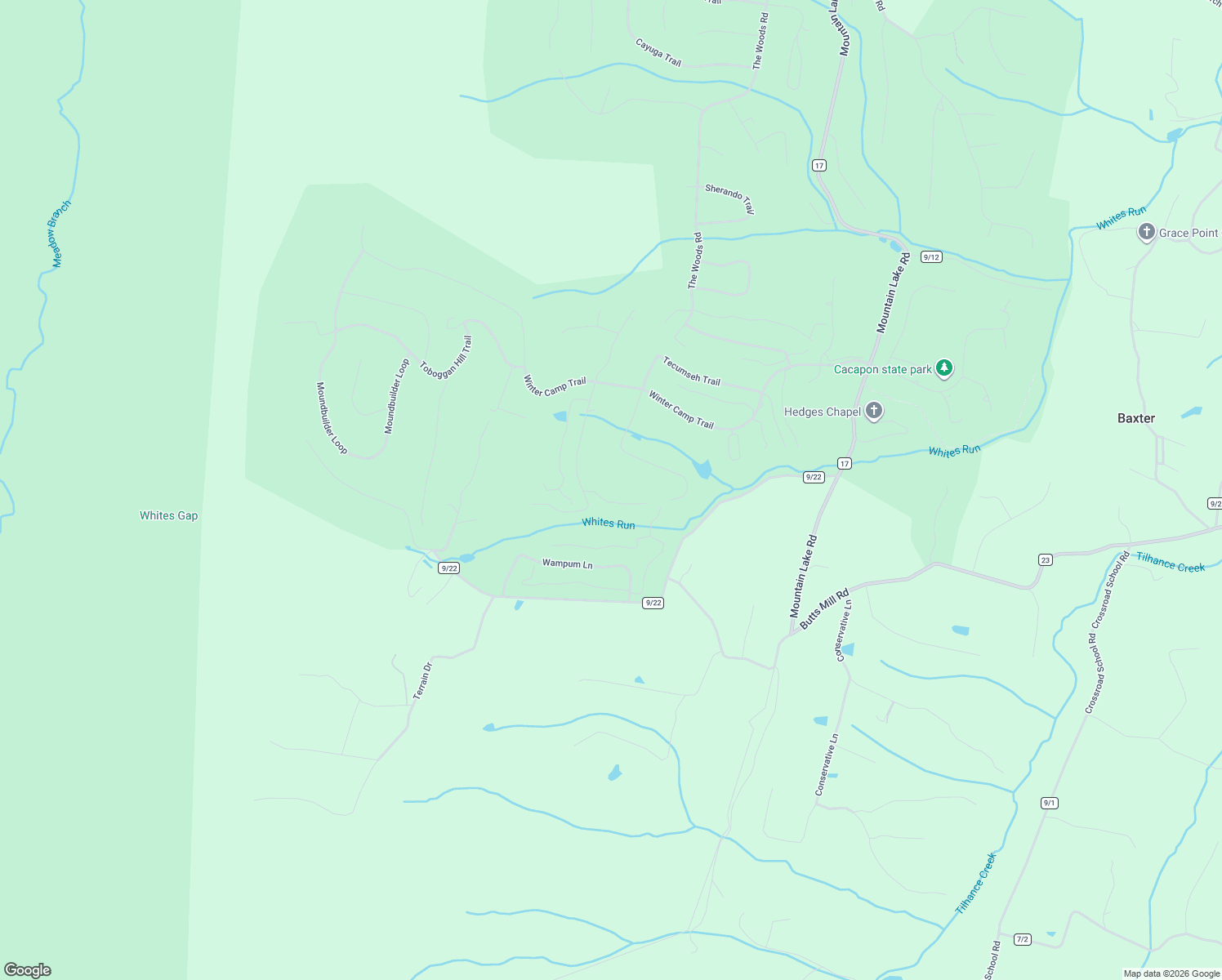 map of restaurants, bars, coffee shops, grocery stores, and more near 81 Nokomis Trail in Hedgesville