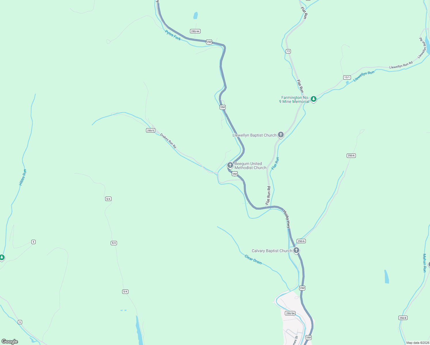 map of restaurants, bars, coffee shops, grocery stores, and more near 24 Drakes Run Rd in Mannington