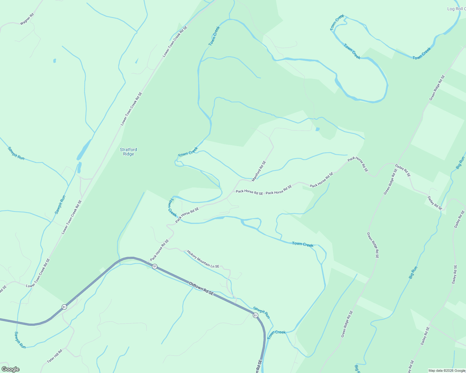 map of restaurants, bars, coffee shops, grocery stores, and more near 17702 Maniford Road Southeast in Oldtown